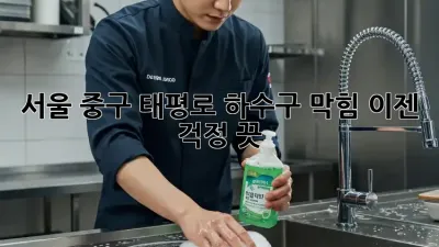 서울 중구 태평로 하수구 막힘? 이젠 걱정 끗!