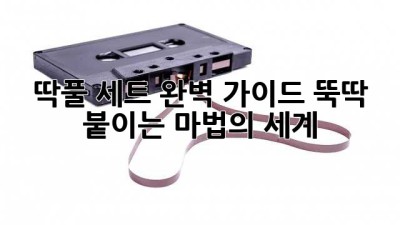 딱풀 세트 완벽 가이드: 뚝딱 붙이는 마법의 세계 ✨